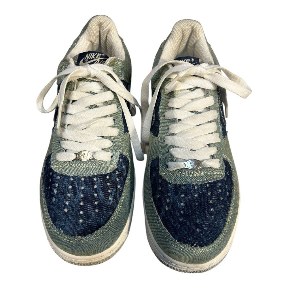 Nike Air Force 1 Low Premium Denim 308837-041 Men 7 / W 8.5 EUC 2005 - Picture 2 of 15